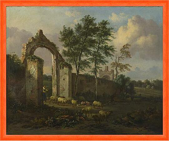 Картина - A Landscape with a Ruined Archway
