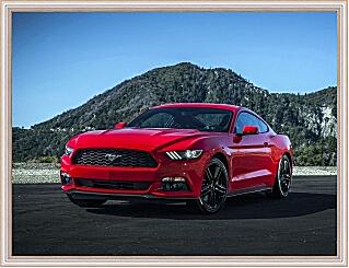Картина - Красный Мустанг (Ford Mustang)