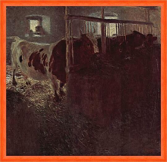 Картина - Kuhe im Stall	
