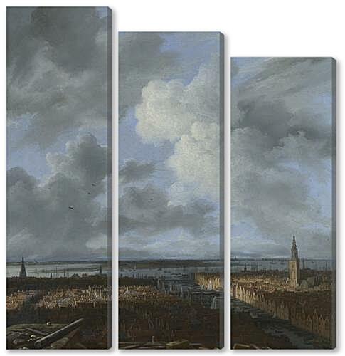 Модульная картина - A Panoramic View of Amsterdam looking towards the IJ
