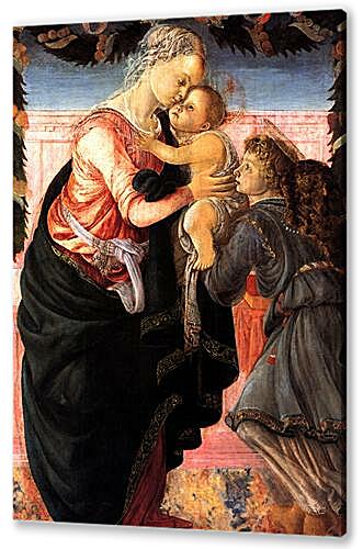 Картина маслом - Madonna with child and an angel	
