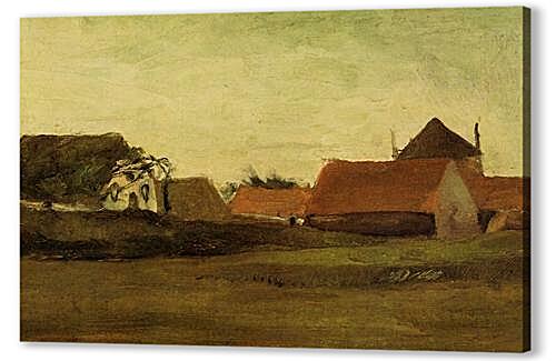 Постер (плакат) - Farmhouses in Loosduinen near The Hague at Twilight
