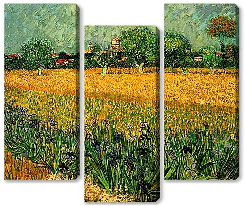 Модульная картина - View of Arles with Irises in the Foreground
