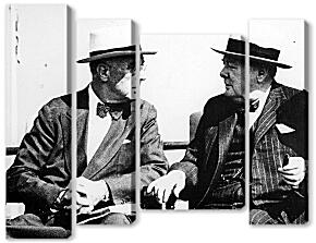 Модульная картина - Рузвельт и Черчиль