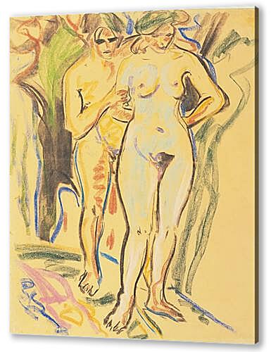 Постер (плакат) - Two Nudes in a Landscape