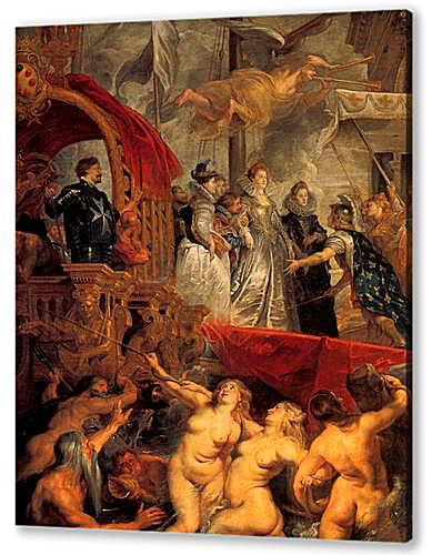 Постер (плакат) - Le Debarquement de la reine a Marseille	
