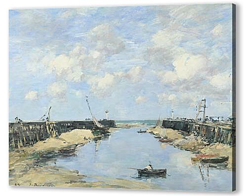 Картина маслом - The Entrance to Trouville Harbour
