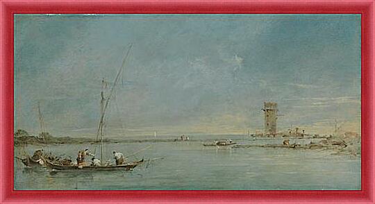 Картина - View of the Venetian Lagoon with the Tower of Malghera
