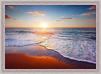 Картина - Море, пляж,закат