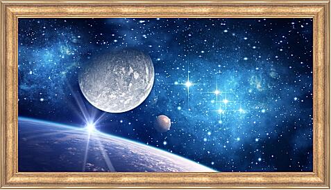 Картина - Космос звёзди и планеты