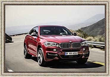 Картина - Красный BMW X6  (БМВ)