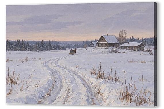 Зимник через поле