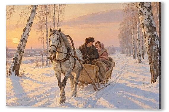 Постер (плакат) - Бубенцы в берёзах