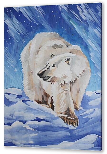 Картина маслом - Белый медведь